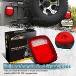 Partsam 2x 16 LED Red/White Tail Light Lamps