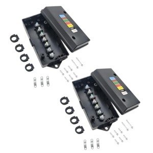 7 Way Trailer Junction Box - Weatherproof & Color Coded