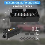 7 Way Trailer Junction Box - Weatherproof & Color Coded