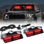 Red 16LED Dash Emergency Strobe Lights for Vehicles