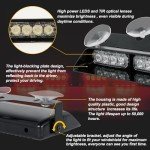 Red 16LED Dash Emergency Strobe Lights for Vehicles