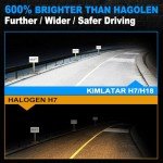 KIMLATAR H7 Super Bright Xenon Fog Light Bulbs