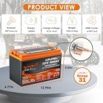 Enjoybot 12V 100Ah LiFePO4 Lithium Battery Pack