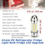 4-Pack LED RV Refrigerator Light Bulbs 41mm