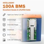 Enjoybot 12V 100Ah LiFePO4 Lithium Battery Pack