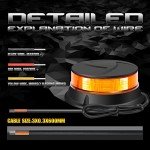 DAYSEN 4.2" Amber Strobe Light for Vehicles