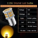Amber LED 1156 Bulbs for Cars - 4 Pack