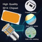 Amber LED 1156 Bulbs for Cars - 4 Pack