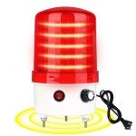 Red LED Rotating Warning Light with Buzzer