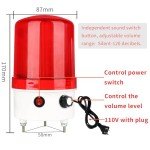 Red LED Rotating Warning Light with Buzzer