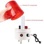 Red LED Rotating Warning Light with Buzzer