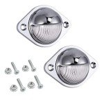 2PCS Waterproof 3LED License Plate Lights - Silver
