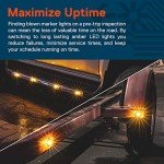 10pc Amber 3/4" LED Marker Lights for Trailers