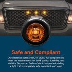 10pc Amber 3/4" LED Marker Lights for Trailers