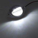 2PCS Waterproof 3LED License Plate Lights - Silver