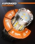 SEALIGHT White LED Bulbs for Car Lights - 2 Pack