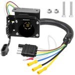 4 Pin to 7 Pin Trailer Wiring Adapter Plug