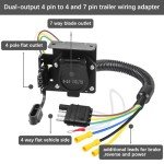4 Pin to 7 Pin Trailer Wiring Adapter Plug