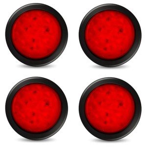 4Pcs 4" Round Waterproof LED Trailer Light Kit