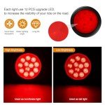 4Pcs 4" Round Waterproof LED Trailer Light Kit