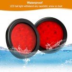 4Pcs 4" Round Waterproof LED Trailer Light Kit