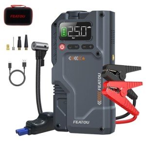 5-in-1 Jump Starter with Air Compressor - 2500A