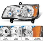 Genful Headlight Assembly for 2011-2018 Grand Caravan