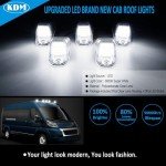 KDM Clear Lens LED Cab Marker Lights, 5-Pack