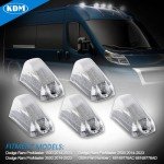 KDM Clear Lens LED Cab Marker Lights, 5-Pack
