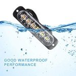 Amber LED Strobe Lights for Emergency Vehicles (4 Pack)