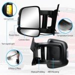 Extended Long Arm Left Side Mirror for Ram Promaster