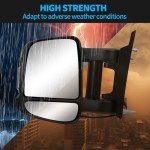 Extended Long Arm Left Side Mirror for Ram Promaster