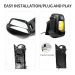 Extended Long Arm Left Side Mirror for Ram Promaster
