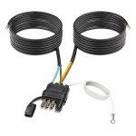 WALSIO 26FT 4-Pin Trailer Wiring Harness Kit