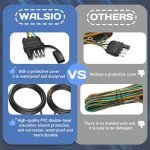 WALSIO 26FT 4-Pin Trailer Wiring Harness Kit