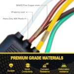WALSIO 26FT 4-Pin Trailer Wiring Harness Kit