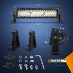 Nilight 13.5-Inch LED Light Bar Combo for Vehicles