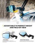 Xprite UTV Side Mirrors with LED Spot Light