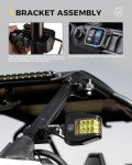 Xprite UTV Side Mirrors with LED Spot Light