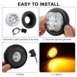 10-Pack Amber LED Marker Lights for Trucks