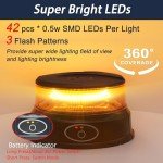 Amber Magnetic Beacon Light for Trucks and Cars