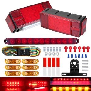 LED Boat Trailer Light Kit with Wiring Harness