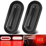 2-Pack 6" Smoked Lens LED Oval Tail Lights