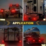 2-Pack 6" Smoked Lens LED Oval Tail Lights