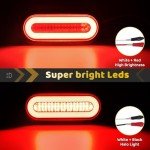 2-Pack 6" Smoked Lens LED Oval Tail Lights