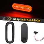 2-Pack 6" Smoked Lens LED Oval Tail Lights