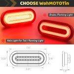 2-Pack 6" Smoked Lens LED Oval Tail Lights