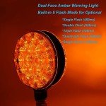 DUNTUO 4" Dual-Face Amber Hazard Warning Light