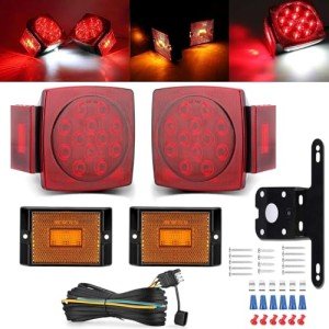 LIMICAR 12V LED Trailer Light Kit with Wiring