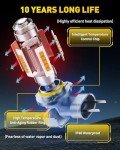 AUXITO 9145 LED Fog Light Bulbs - 6500K Cool White